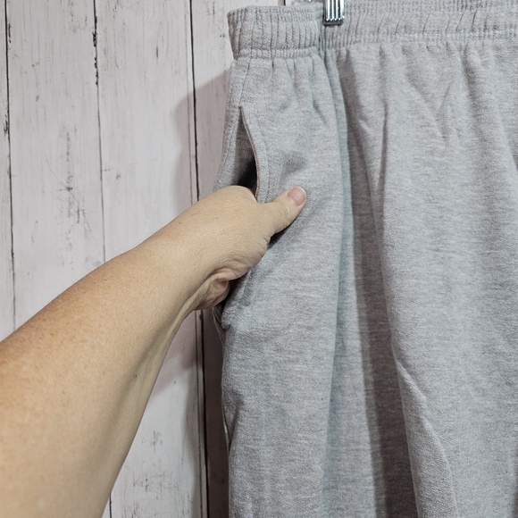 CHAMPION BIG MAN Gray Powerblend Joggers Script LOGO Pockets Size 4XL Cotton. - Picture 6 of 10